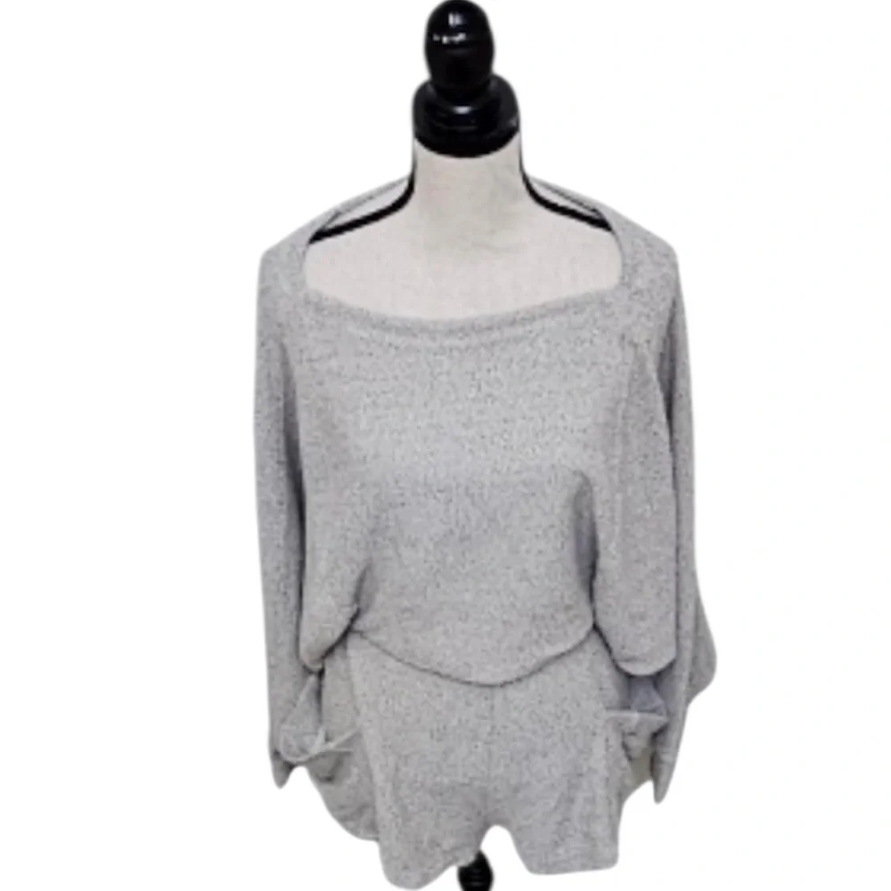 Free People Open Back‎ Sweater Short Romper